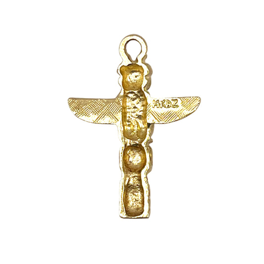 14 kt Gold Charm Totem Pole