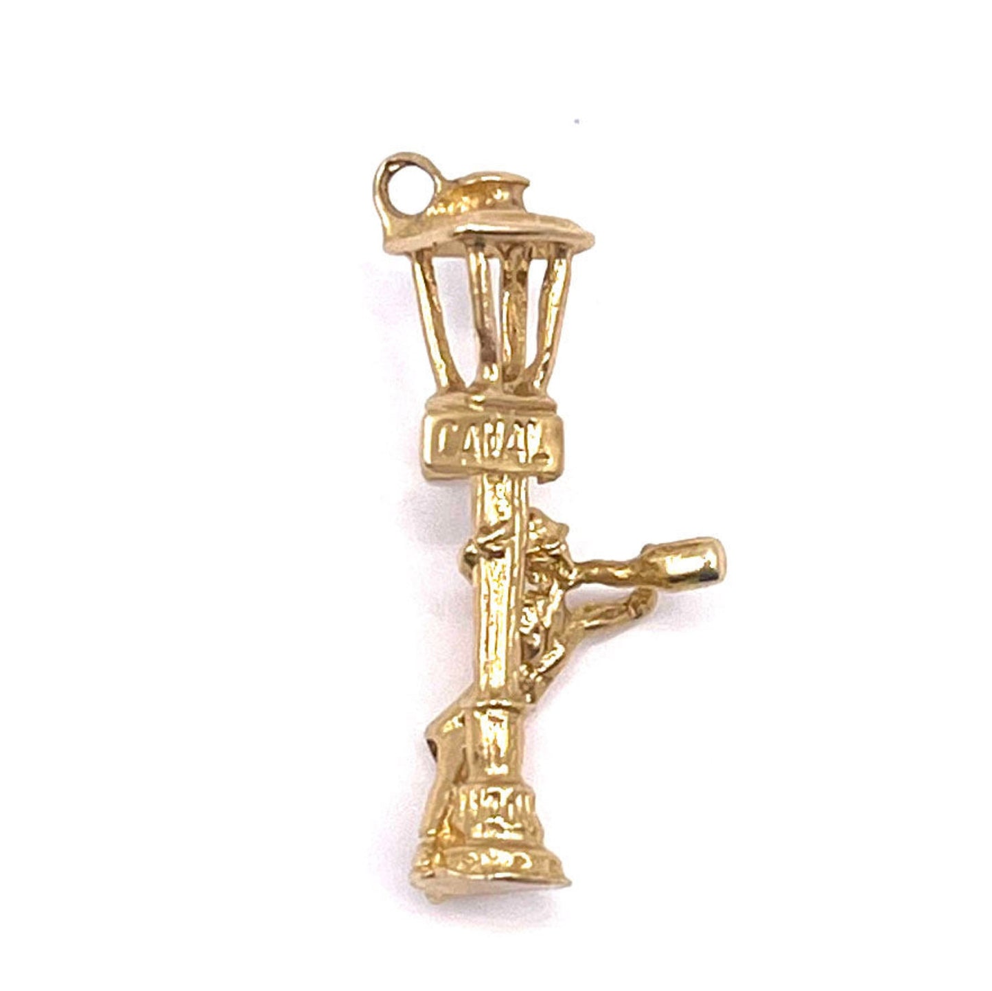 14k Cham with Man on Light Post Bourbon & Canal