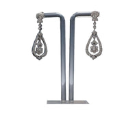 18k White Gold Diamond Drop Earrings