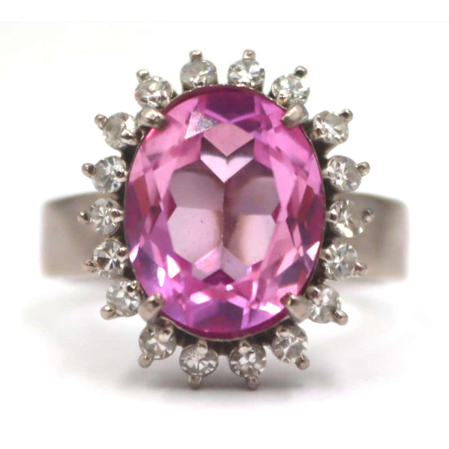 18kt Gold 4.95ct Pink Sapphire and Diamond Ring