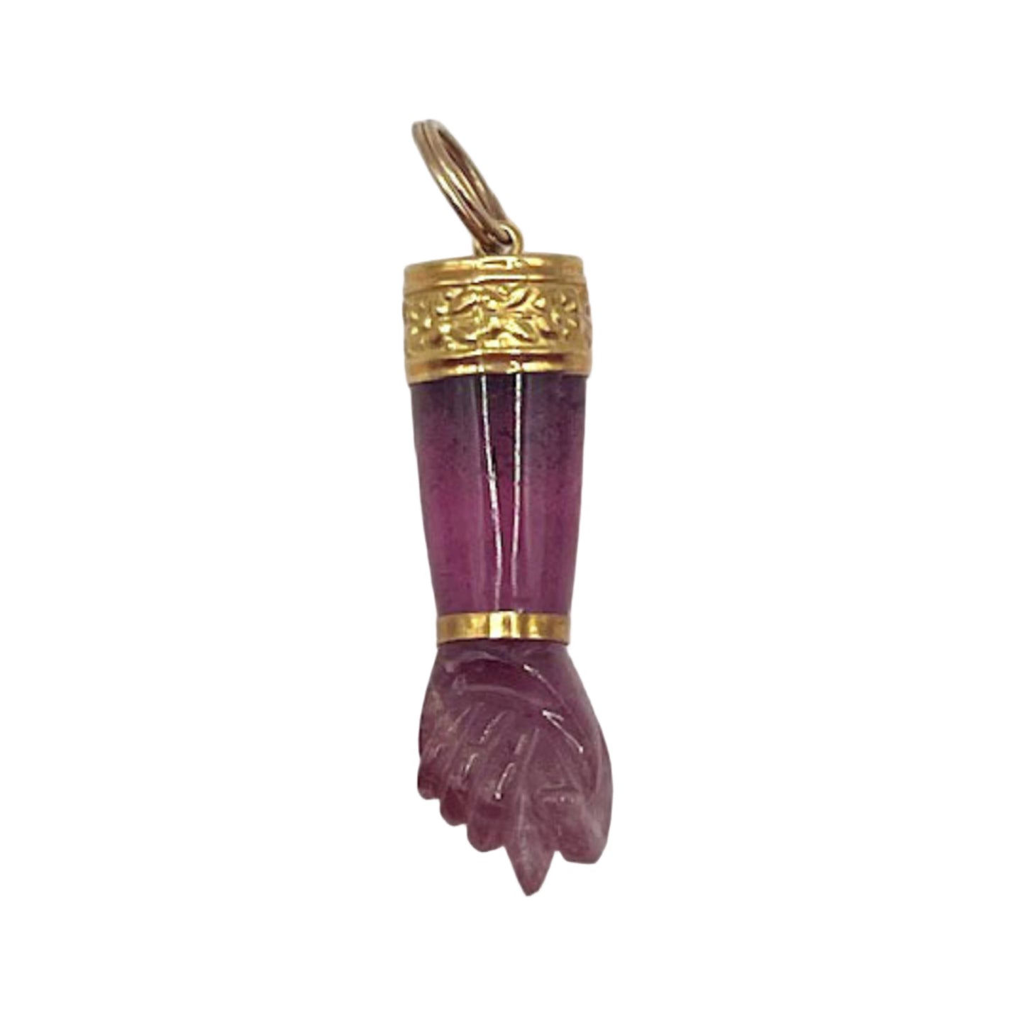 18kt. Gold Amethyst Figa Charm