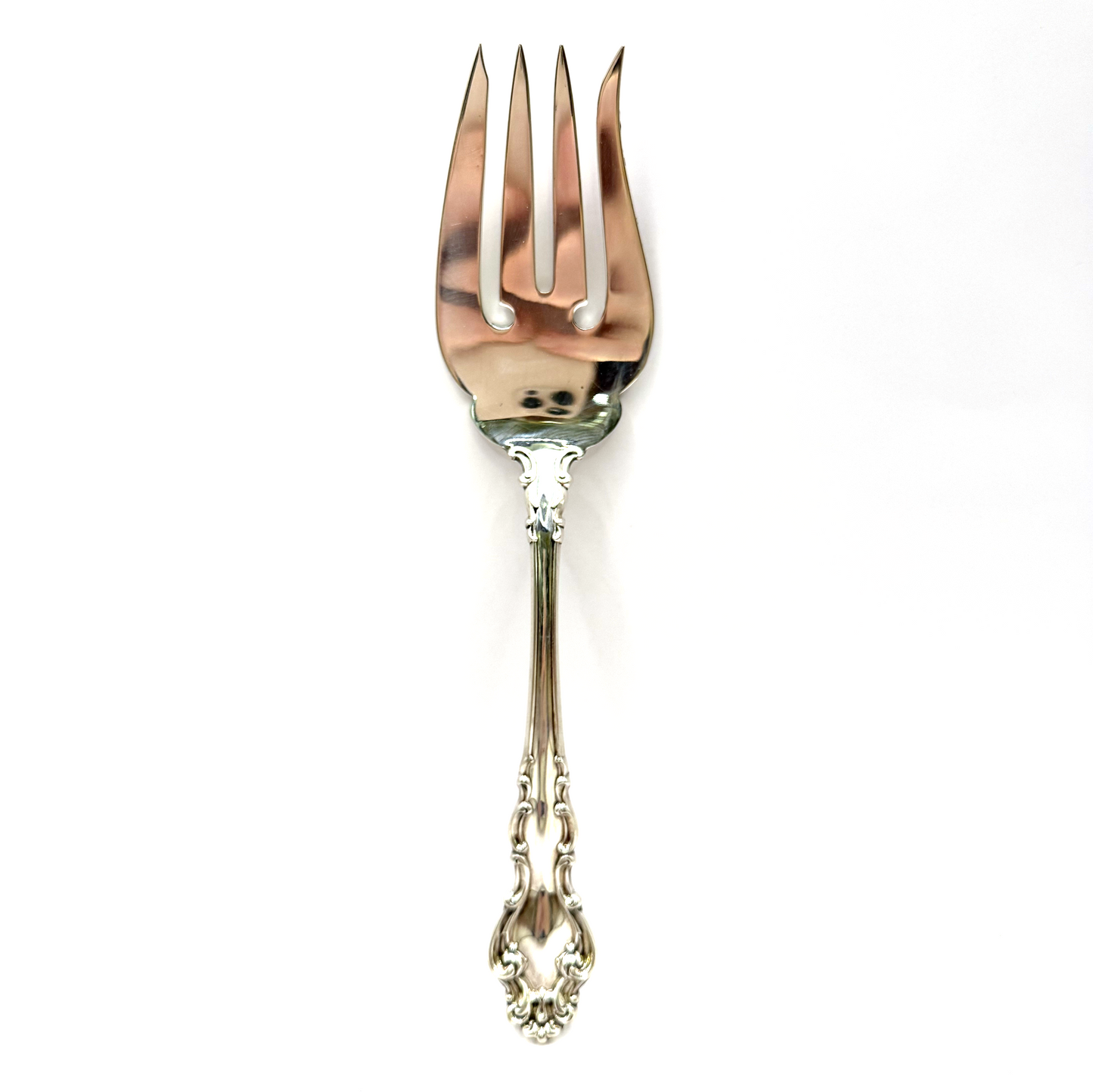 Spanish Baroque Sterling Silver Cold Meat Fork