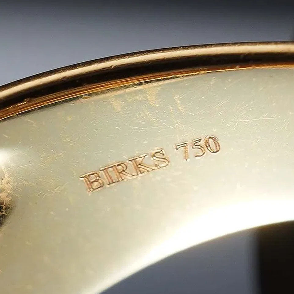 18K Gold and Diamond Ring by Birks, Crossover Design