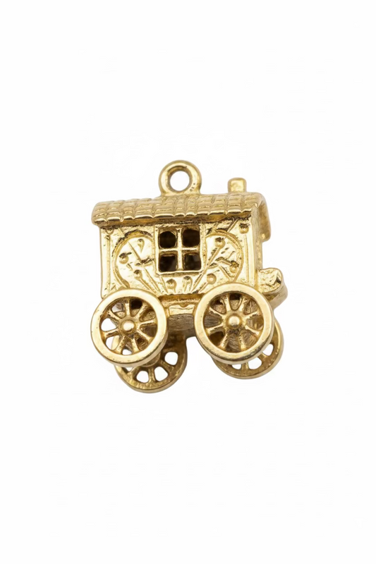 9 Kt Gold Charm Carraige.