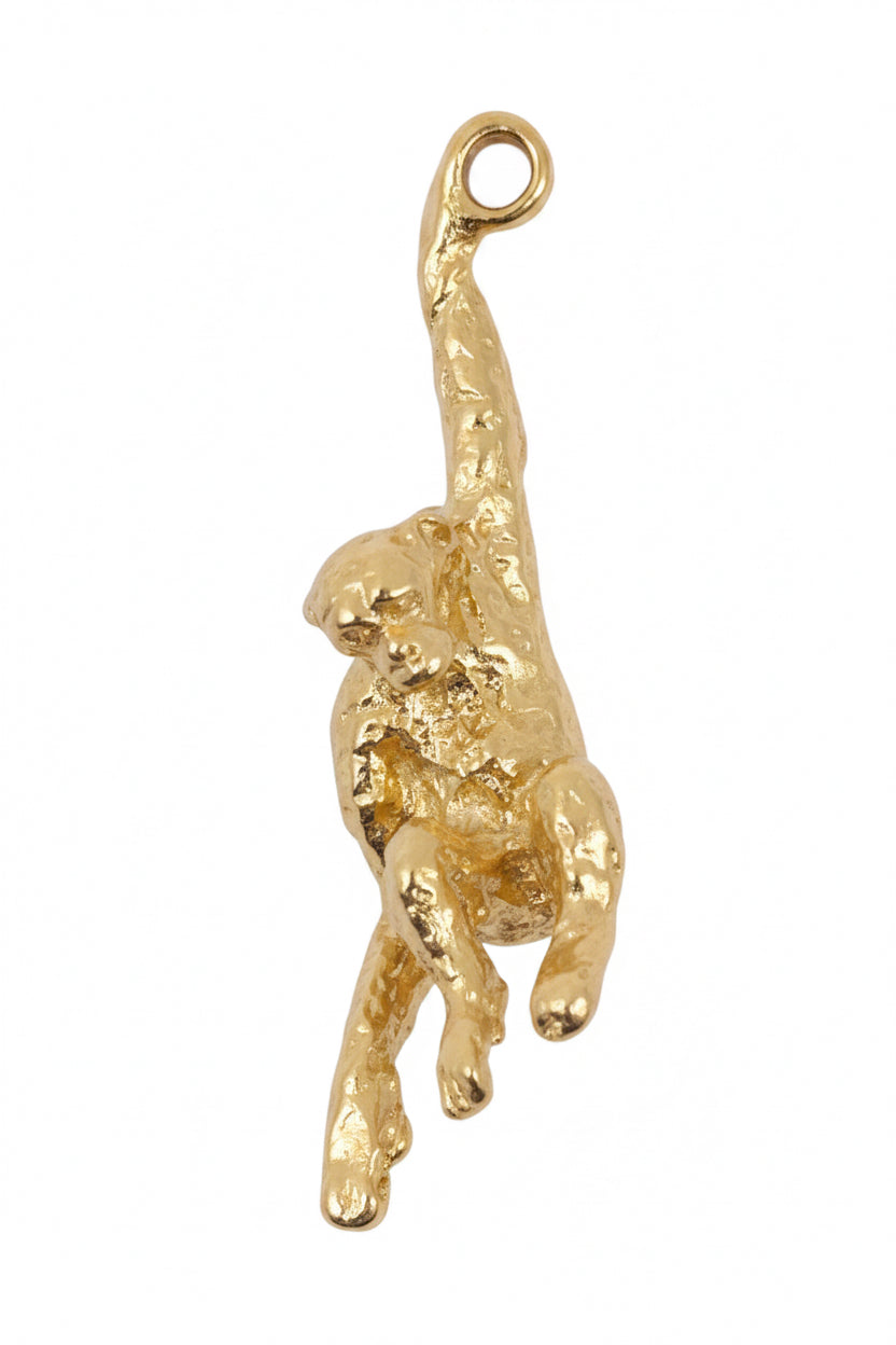 18kt gold monkey charm