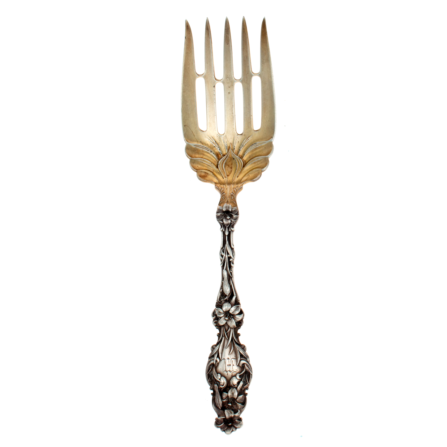 Lily Sterling Silver Vegetable Serving Fork Whiting