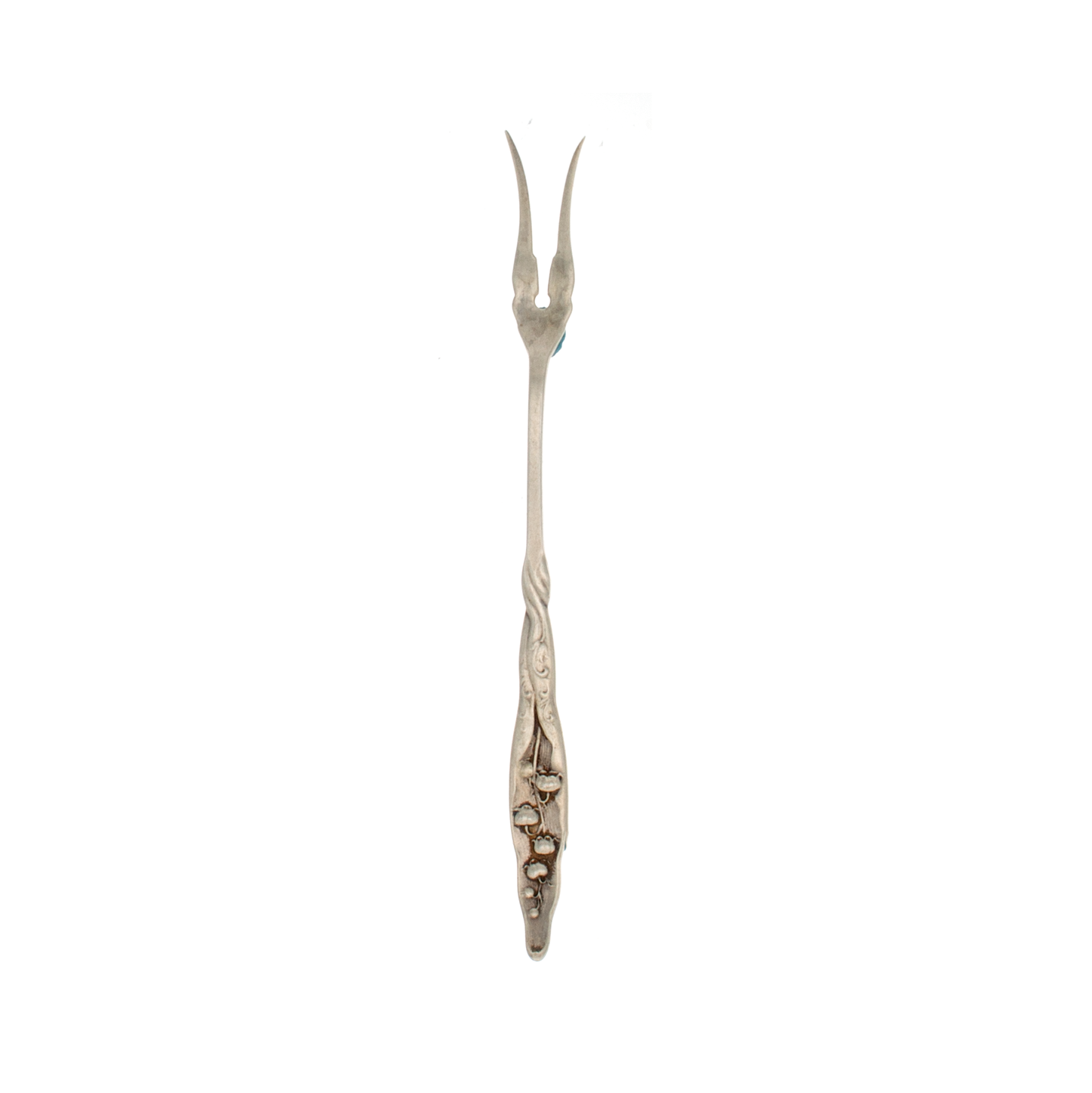 Lily of The Valley Sterling Silver 2 Tine Pickle Fork