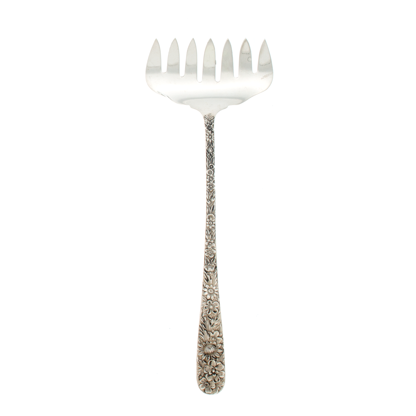 Repousse Sterling Silver Bacon Fork