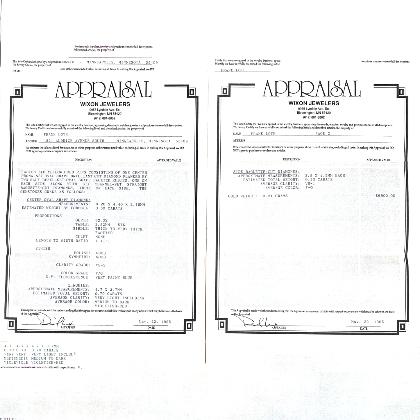 14k Yellow Gold Diamond and Ruby Ring