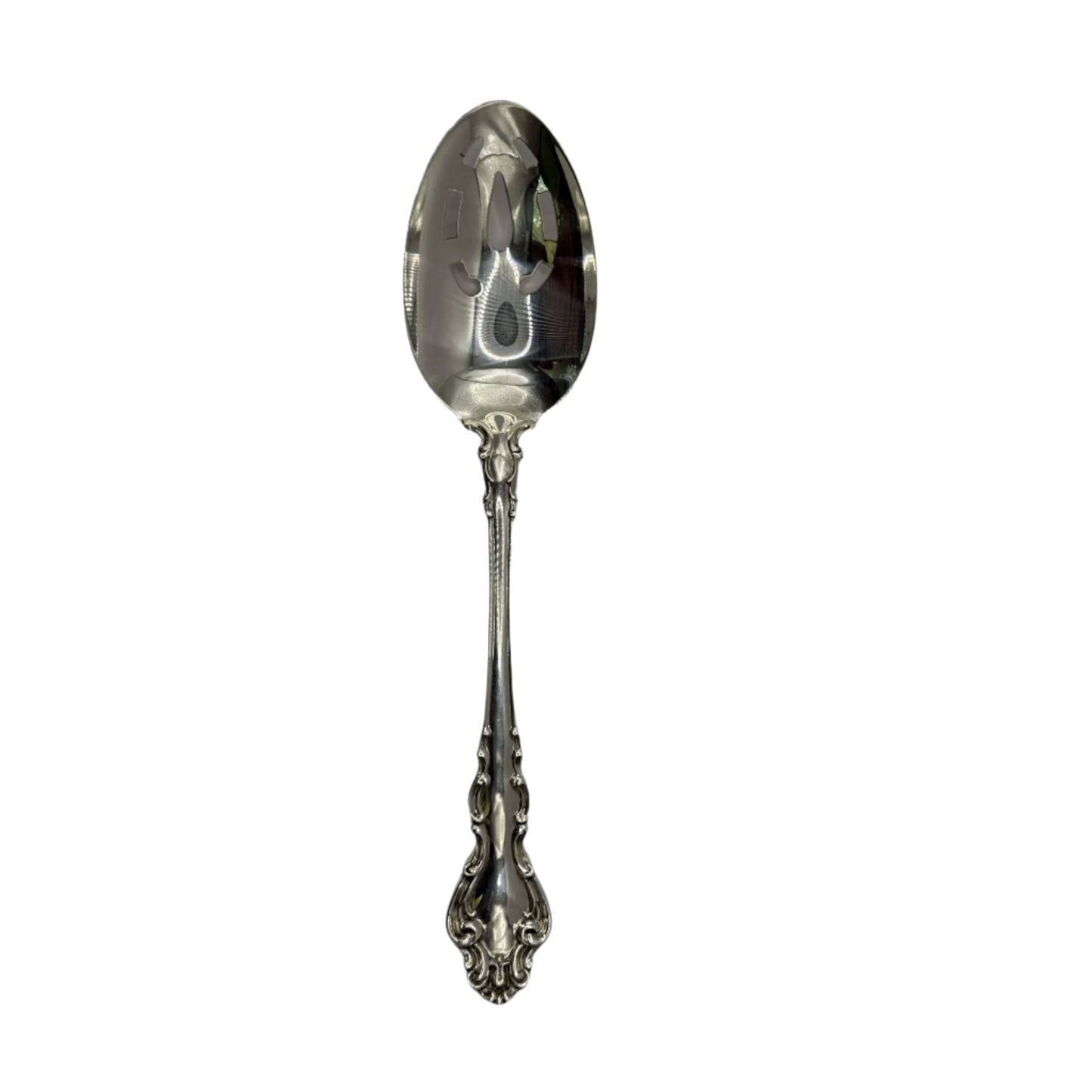 Spanish Baroque Sterling Silver Pierced Tablespoon
