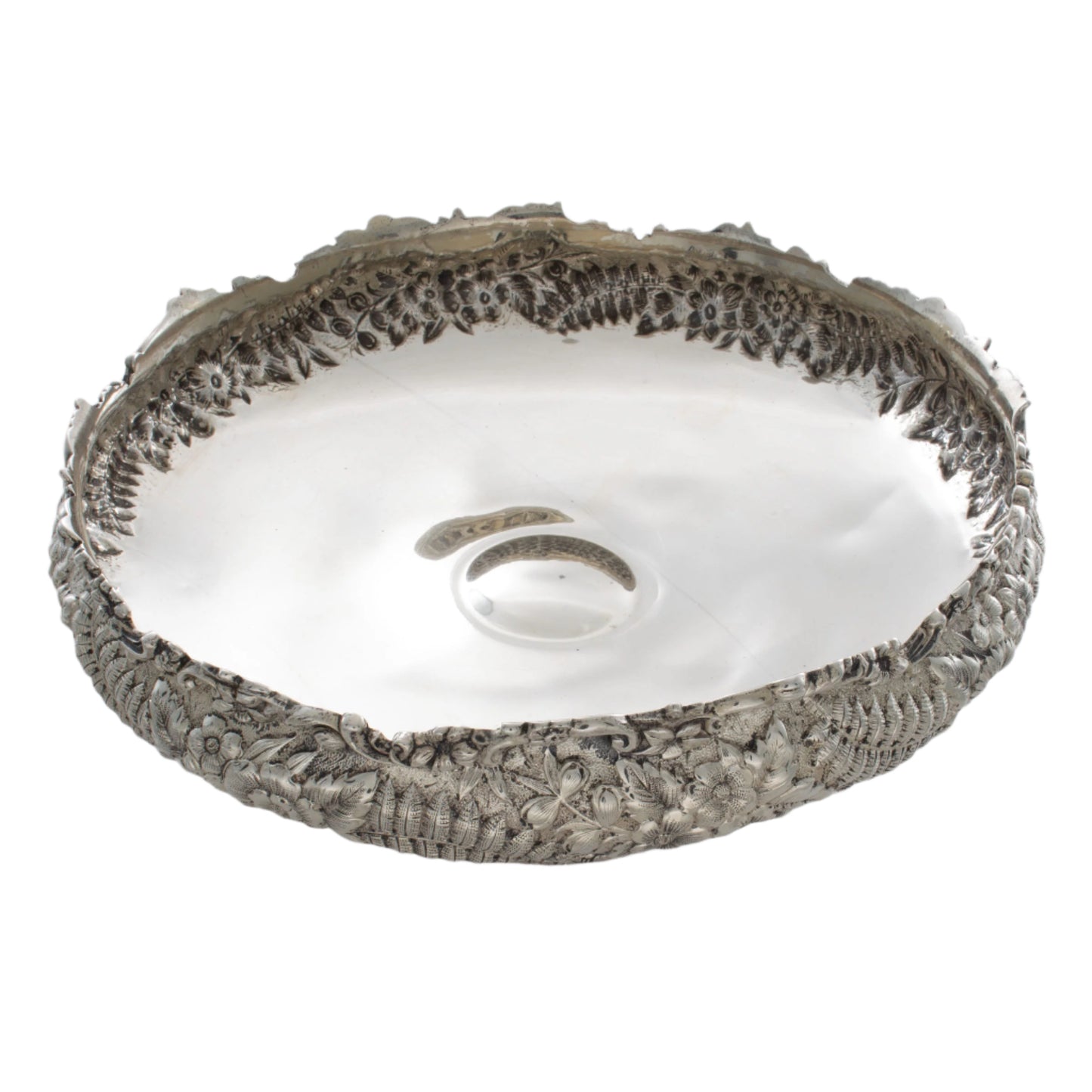 Tiffany Repousse Fern Sterling Tazza