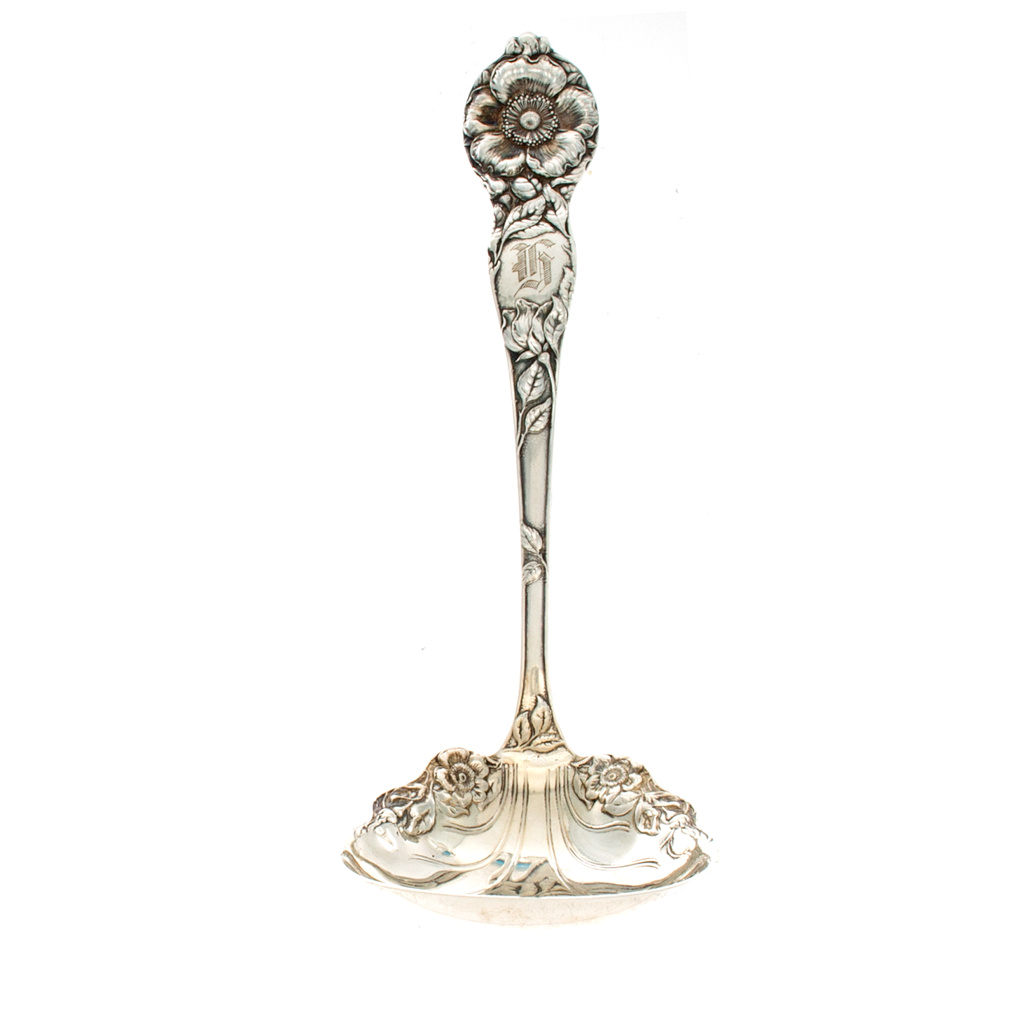 Wild Rose Sterling Silver Gravy Ladle