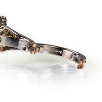 14k White Gold Diamond and Opal Ring