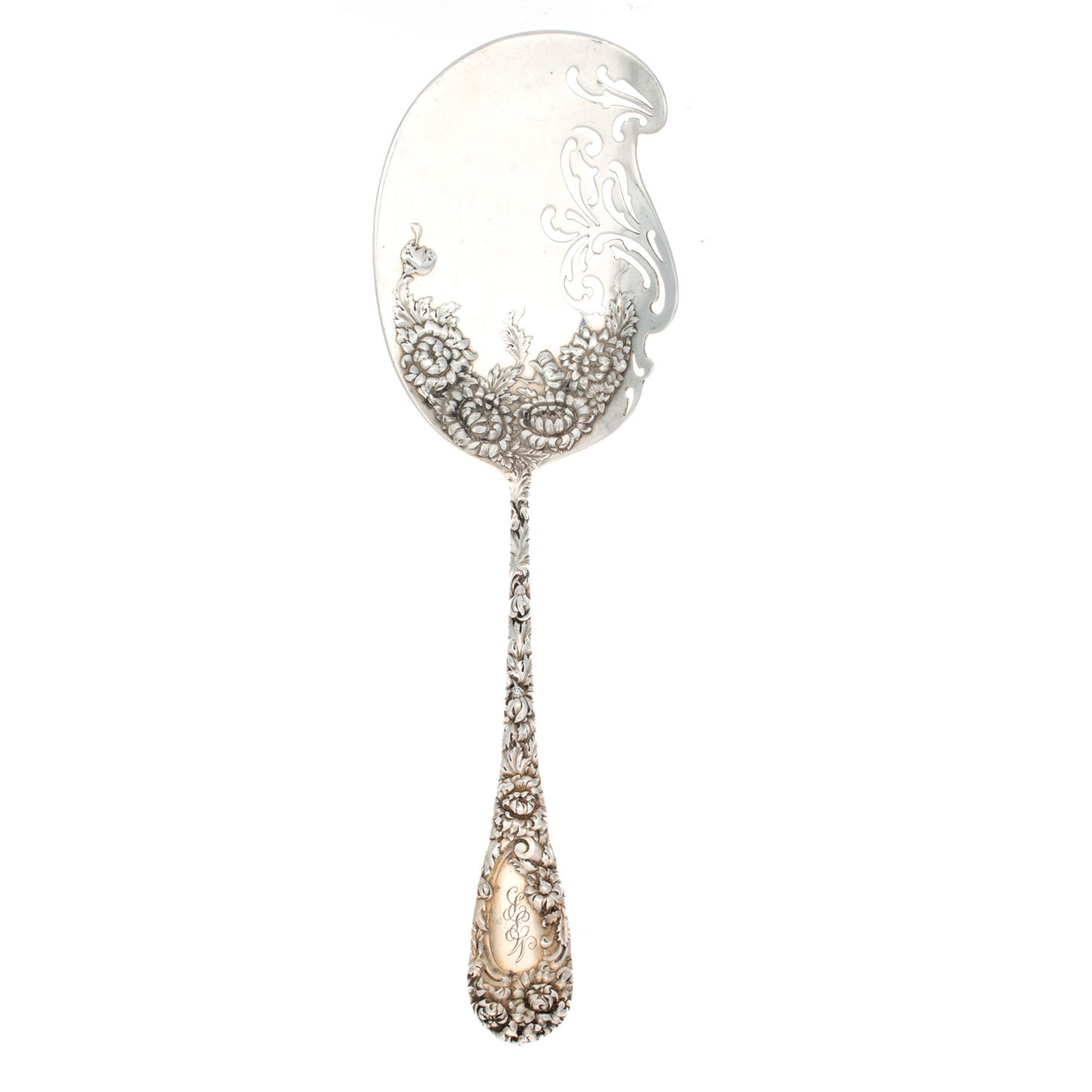 Durgin Chrysanthemum Sterling Silver Croquette Server