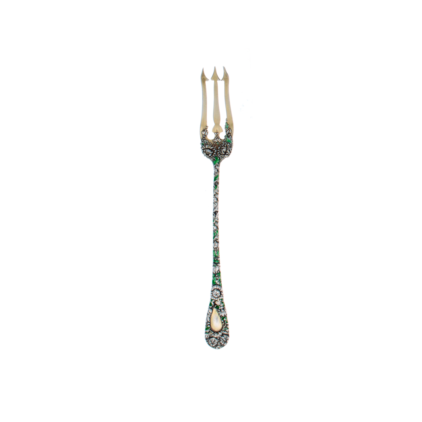 Durgin Chrysanthemum Sterling Silver Pickle Fork