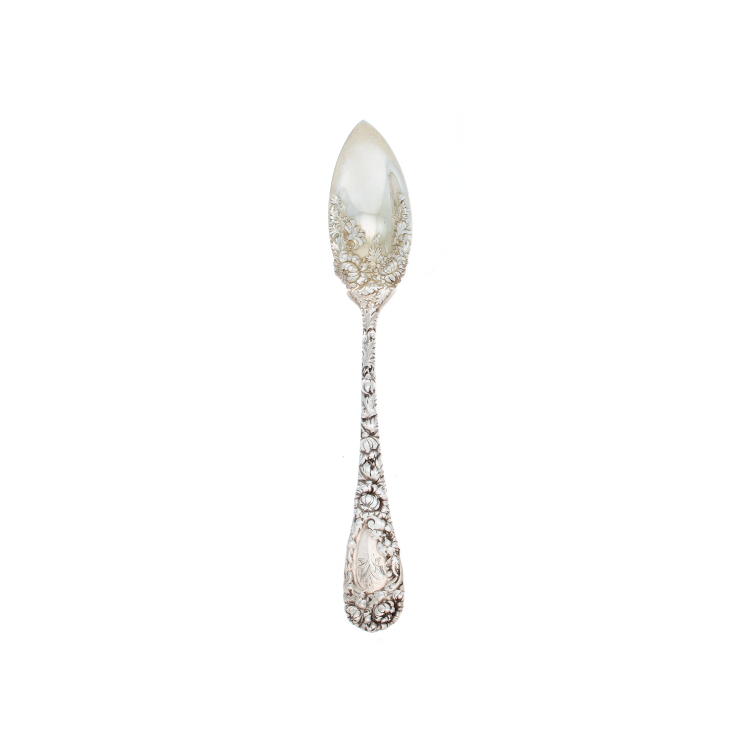 Durgin Chrysanthemum Sterling Silver Grapefruit Spoon