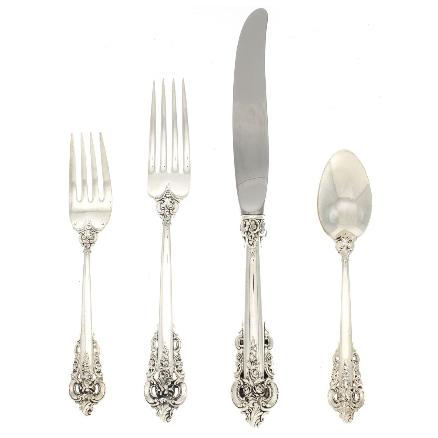Grande Baroque Sterling Silver 4 piece Dinner Setting