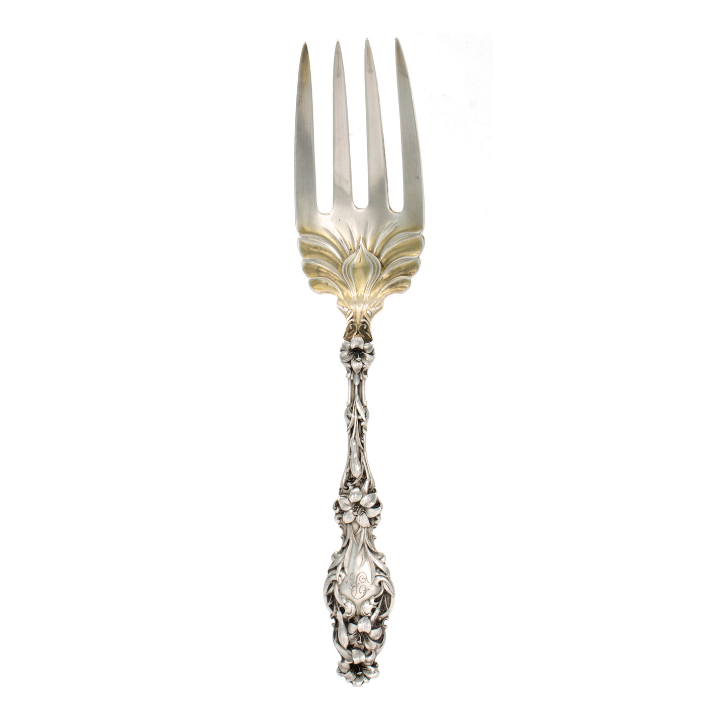 Lily Sterling Silver Salad Serving Fork Whiting