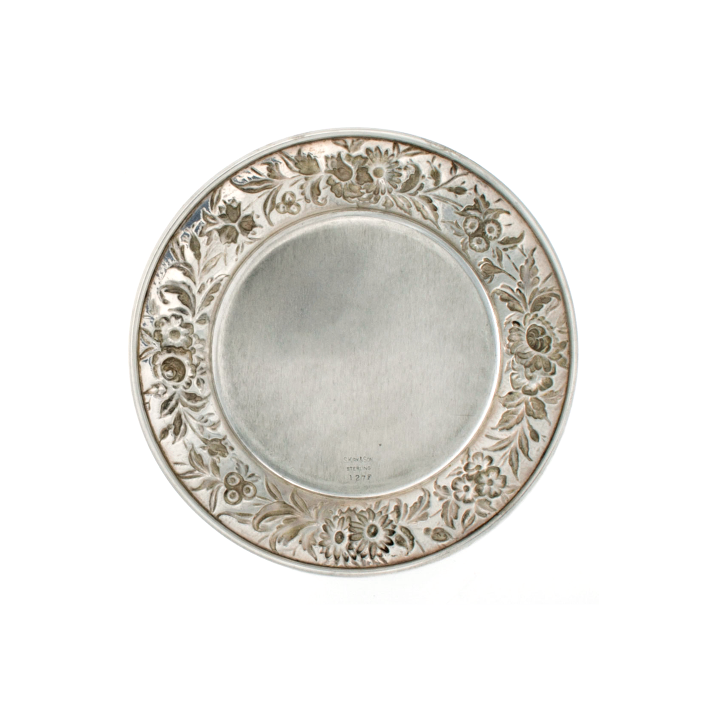 Repousse Sterling Bread and Butter Plate