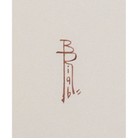 Boris Riabouchinsky (Riab) Watercolor Painting "Pointer"