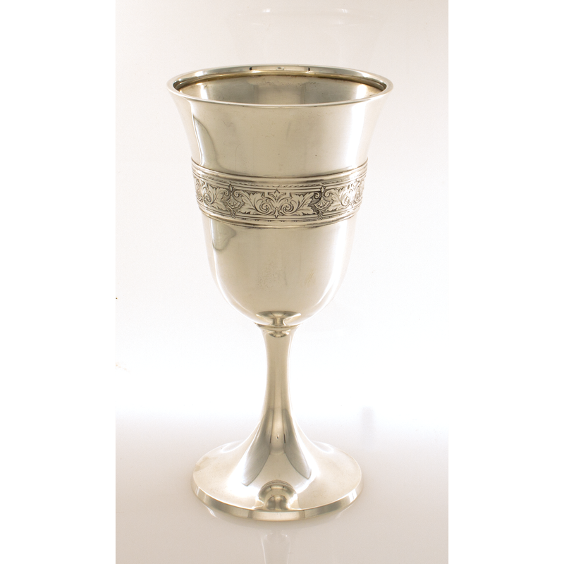 Wallace Sterling Goblet with Band of Decoration