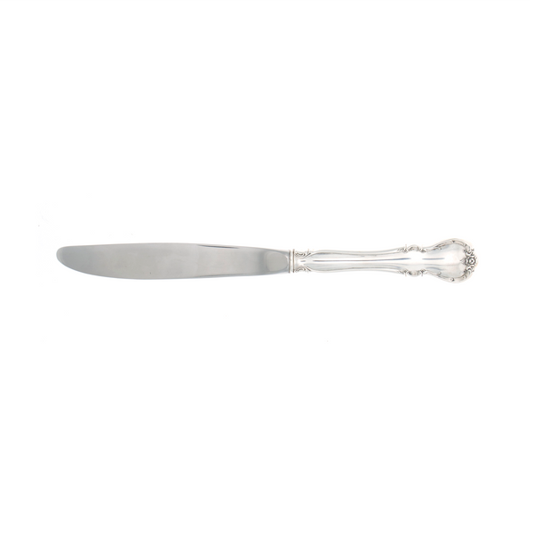 French Provincial Sterling Silver Place Size Knife with Modern Blade