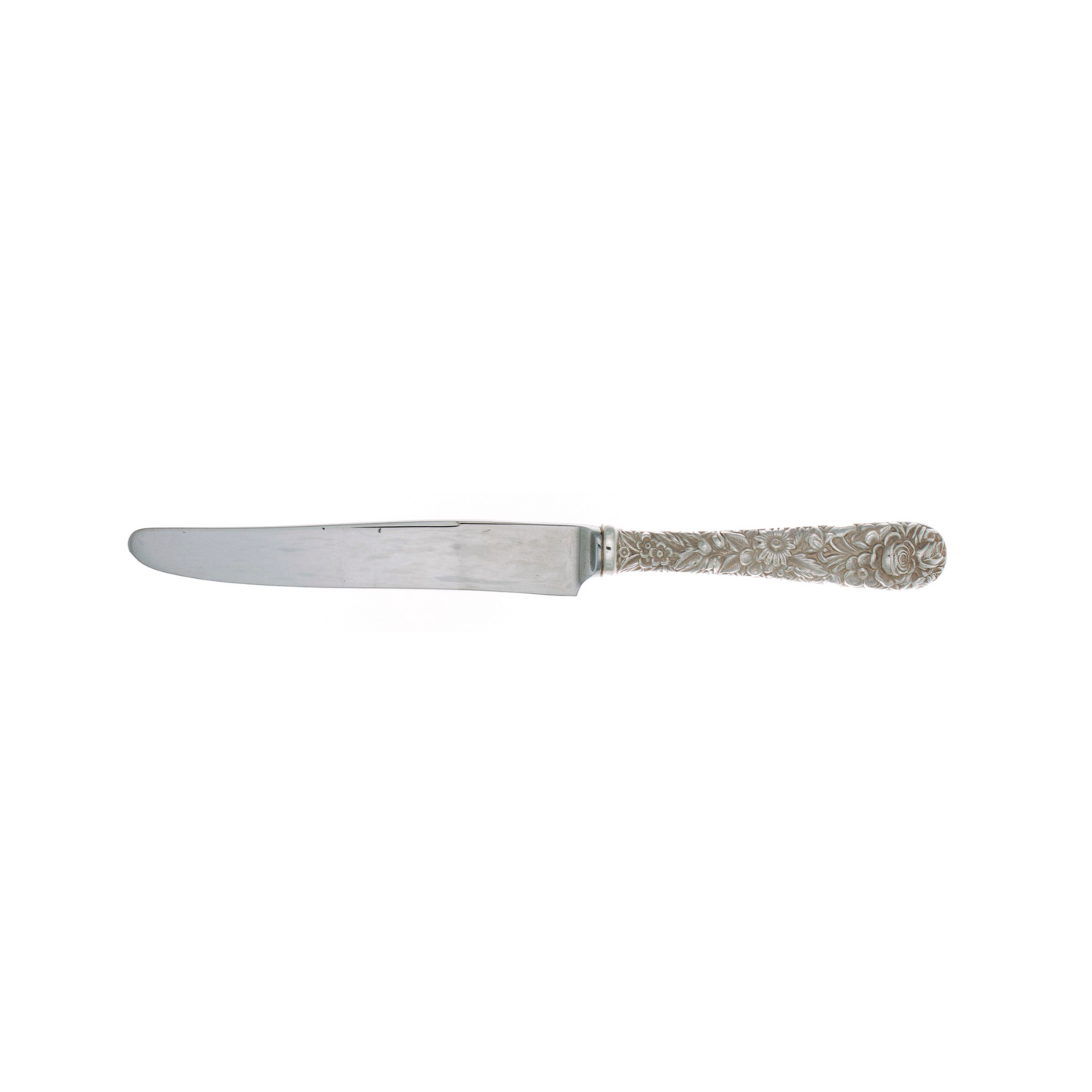 Repousse Sterling Silver Place Size Knife Regular Handle French Blade