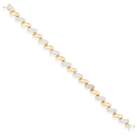 14kt Yellow Gold 2.50ct Diamond San Marco Bracelet
