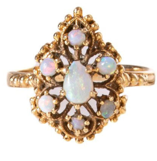 14k Yellow Gold Opal Ring