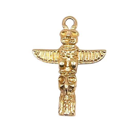 14 kt Gold Charm Totem Pole