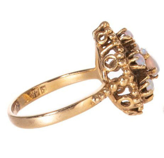 14k Yellow Gold Opal Ring