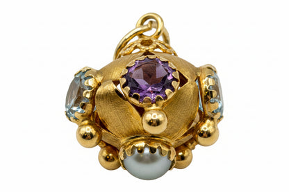 18kt Etruscan Style Charm Stones