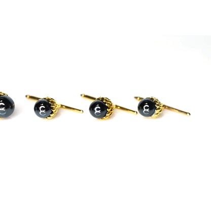 18k Yellow Gold Tiffany Co.Schlumberger Acorn Cufflinks Bar Set