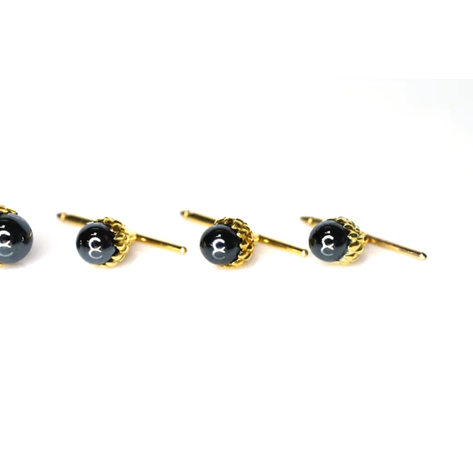 18k Yellow Gold Tiffany Co.Schlumberger Acorn Cufflinks Bar Set