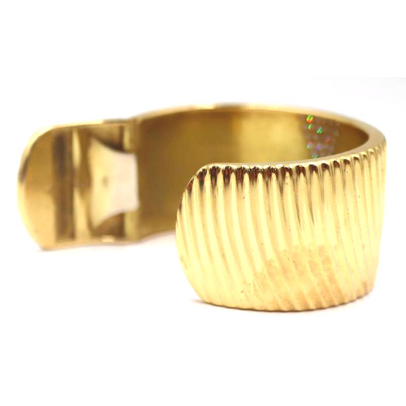 18k Yellow Gold Diamond Cuff Bracelet