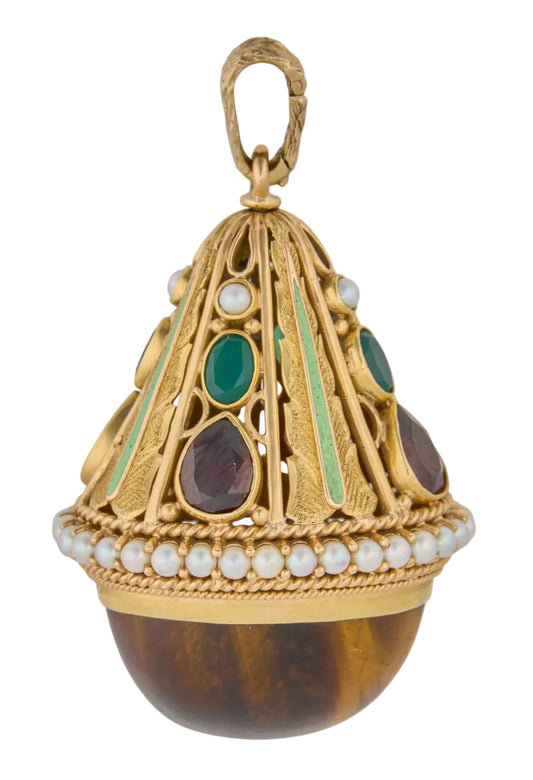 14K Tiger's Eye Pendant