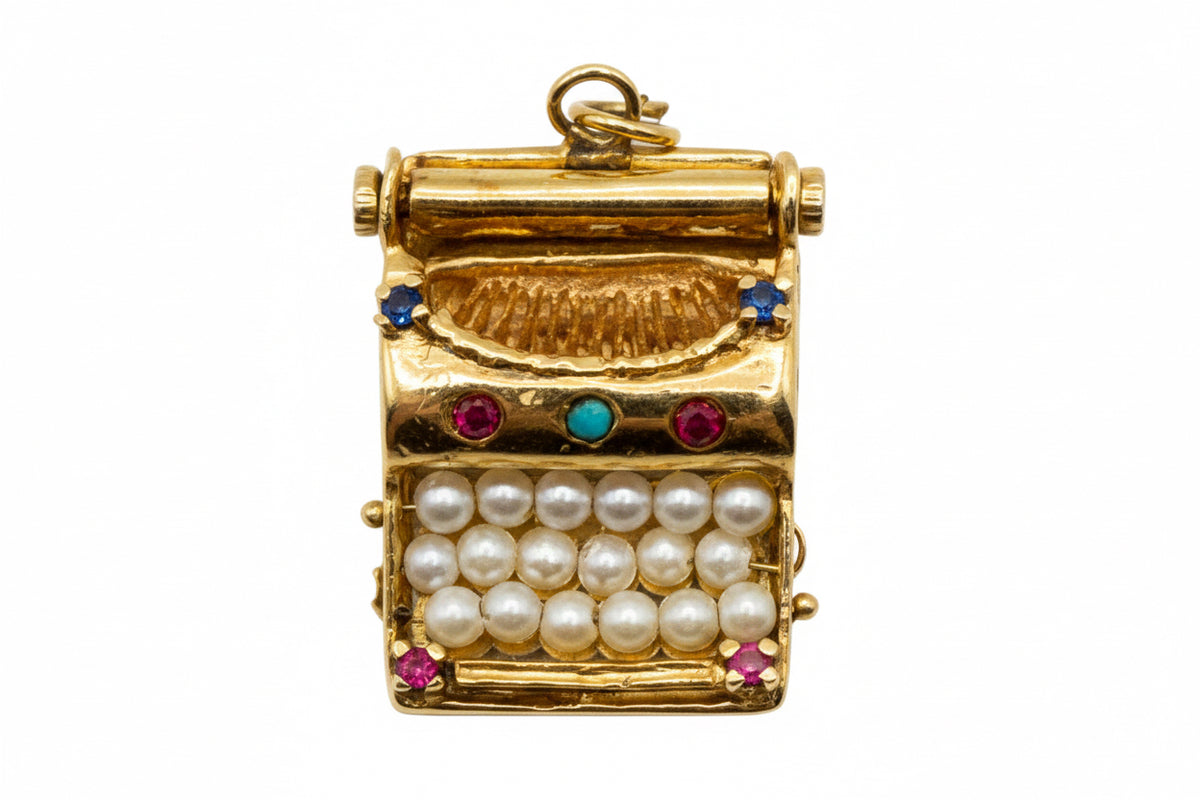 10 Kt Gold Typewriter charm