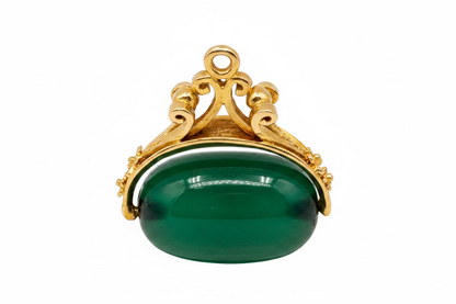9 kt Spinner Agate Gold Charm