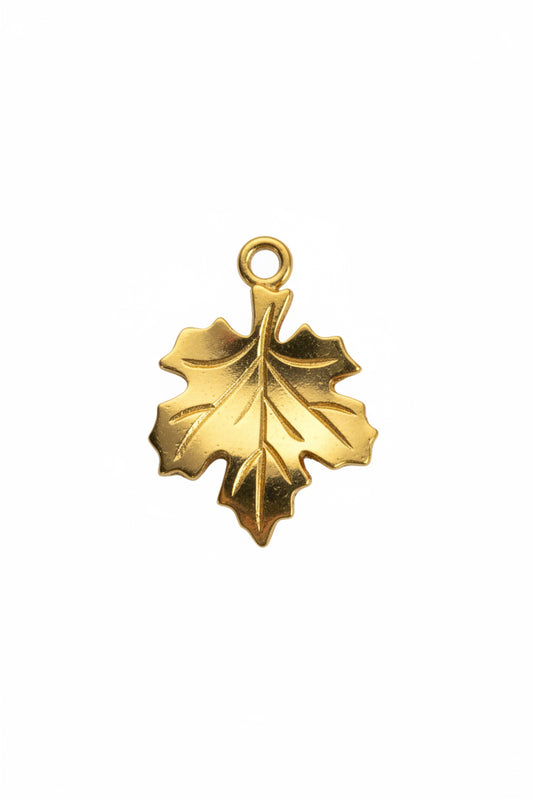 10 Kt Gold Charm Maple Leaf 5/8”