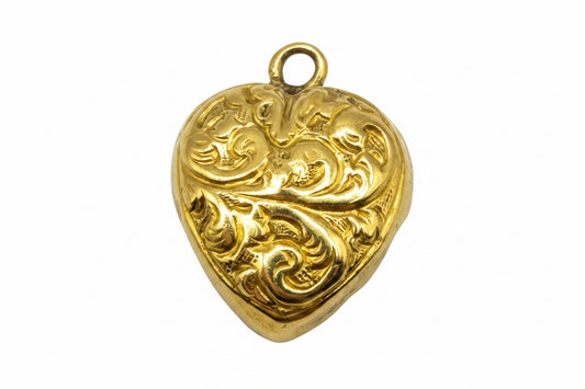 18kt Heart Gemstone Charm