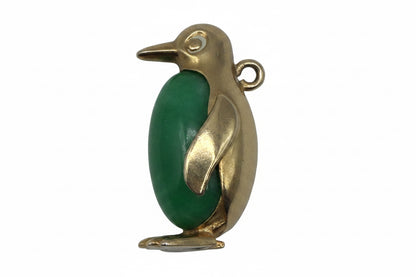 14 Kt Penguin with hardstone charm