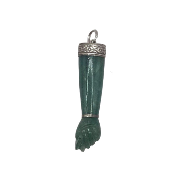 Silver Figa Charm Adventurine