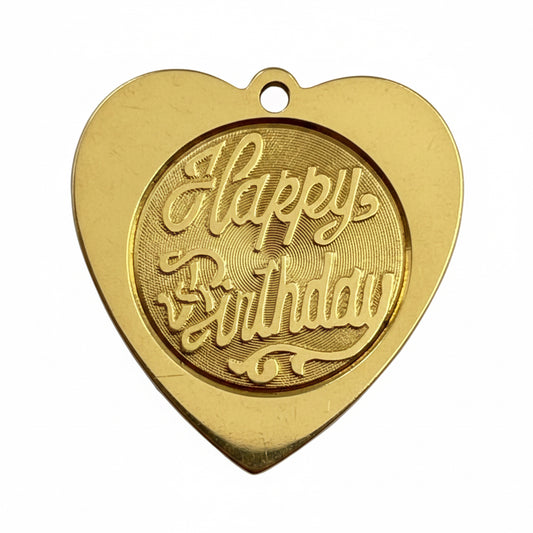 14 Kt Charm Heart Happy Birthday