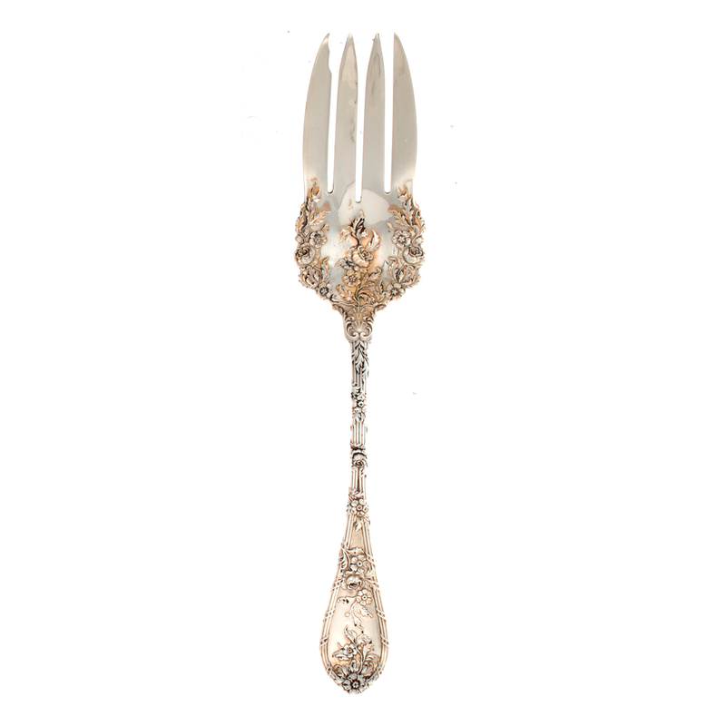 Durgin Dauphin Sterling Silver Large Cold Meat Fork