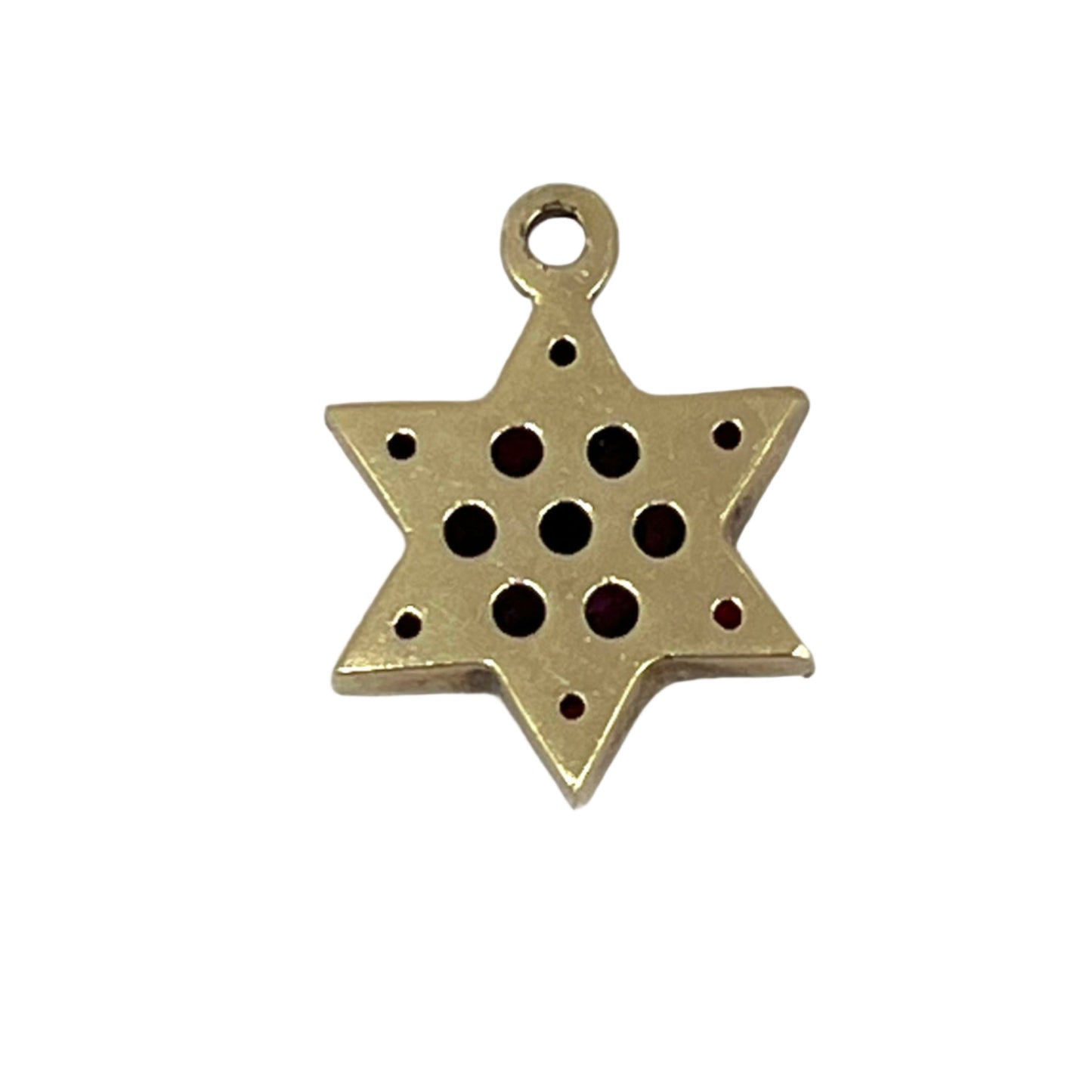 14kt Star Charm with Garnets