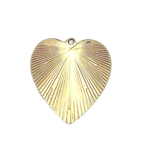 14 Kt. Gold Heart Charm Rays