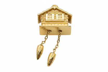 18 Kt Gold Charm Cuckoo Clock movable parts