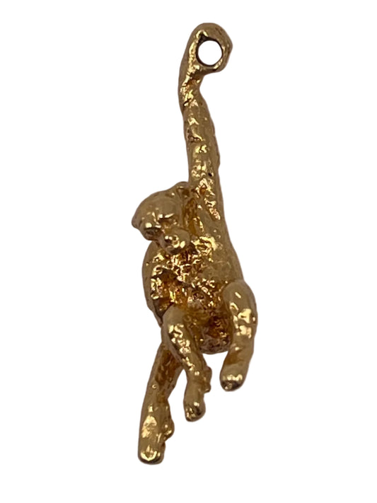 18kt gold monkey charm