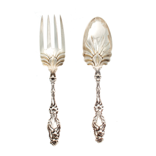 Lily Sterling Silver Two Piece Salad Set Whiting