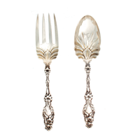 Lily Sterling Silver Two Piece Salad Set